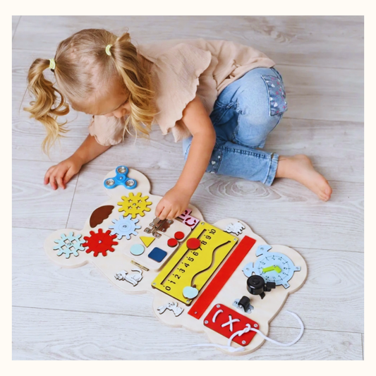Sensoryczna Tablica Manipulacyjna dla Dzieci Montessori Spinner XXL Miś